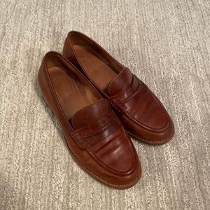 Madewell brown leather loafers shoes
